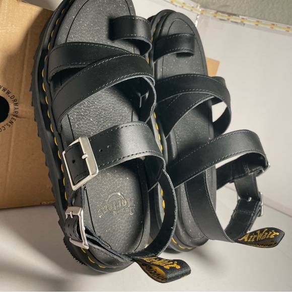 Dr. Martens Black Leather Buckle Sandals Size 9 - Picture 5 of 15